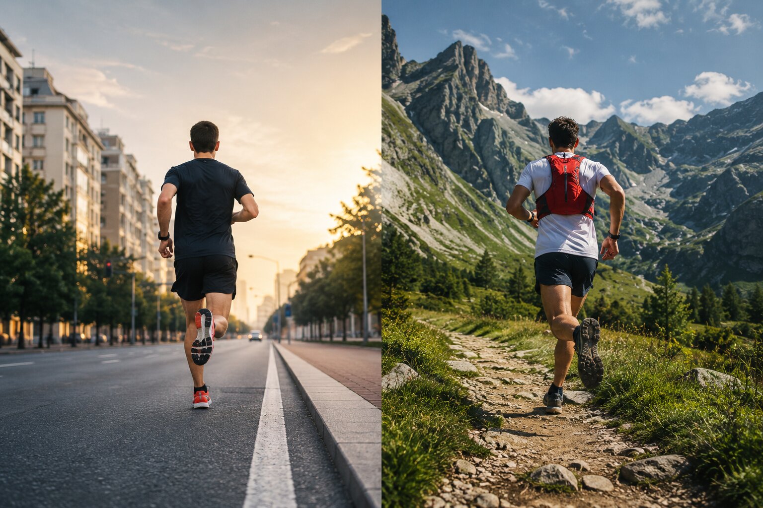 transicion del asfalto al trail